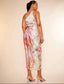 Marble Print One Shoulder Ruched Asymmetrical Hem Dress