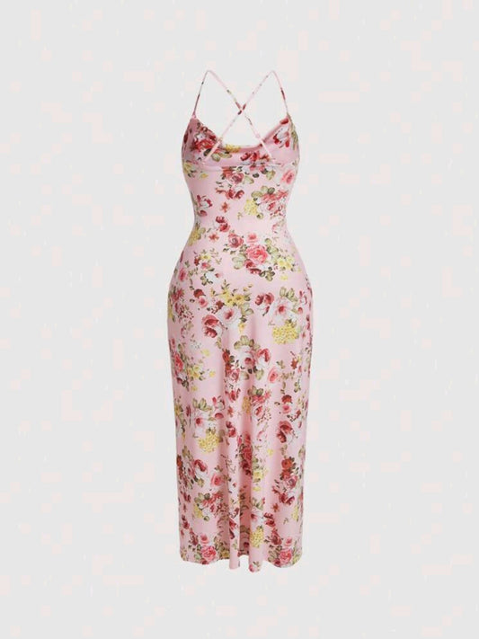 Sophia Split Thigh Dress - Floral