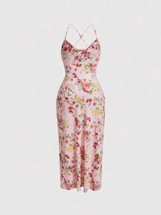 Sophia Split Thigh Dress - Floral