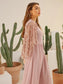 Khloé Sequin Midi Dress - Baby Pink