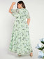 Virginia Maxi Dress - Green Floral
